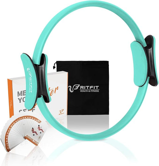 RitFit Pilates Ring Circle - 14 Inch Magic Fitness Circle for Toning Inner & Outer Thighs, Bonus Workout Guide Included