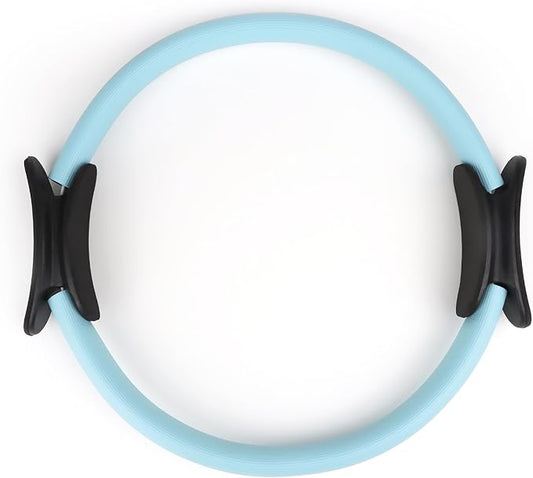 Phoenix Fitness Pilates Ring,Double Handle Exercise Circle Fitness Magic Circle Resistance Ring Dual Grip for Yoga Core Training,15 Inch