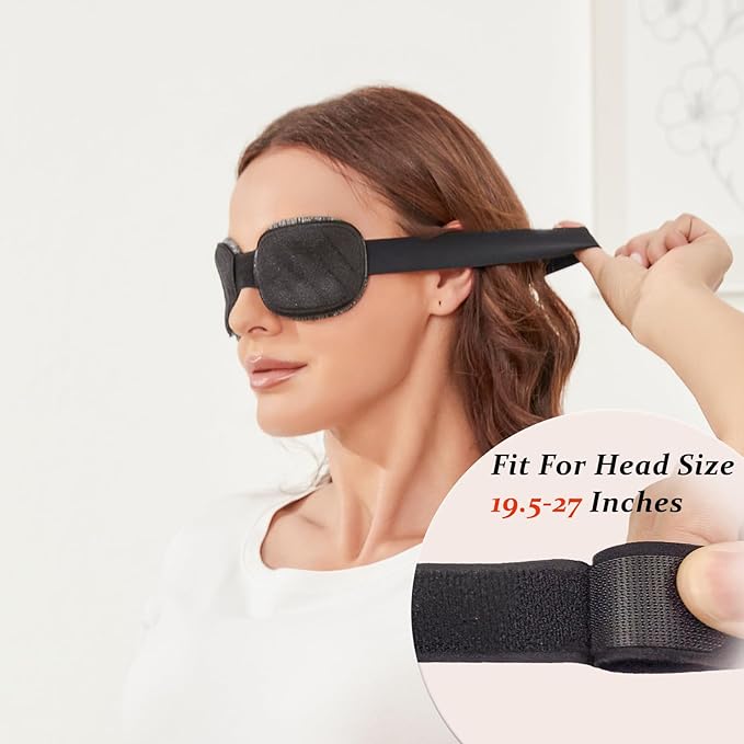 Sleep Mask for Men Women,Sleep Mask with Cpap for Side Sleeper,3D Intraocular Eye Mask Pressure-Free & 100% Blockout with Adjustable Strap Foldable Blind Fold for Flight, Travel, Nap with Box（Black）