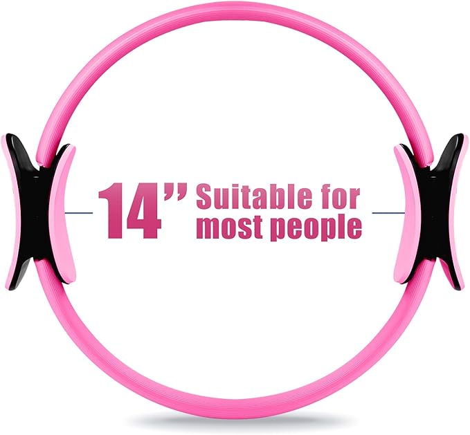 RitFit Pilates Ring Circle - 14 Inch Magic Fitness Circle for Toning Inner & Outer Thighs, Bonus Workout Guide Included
