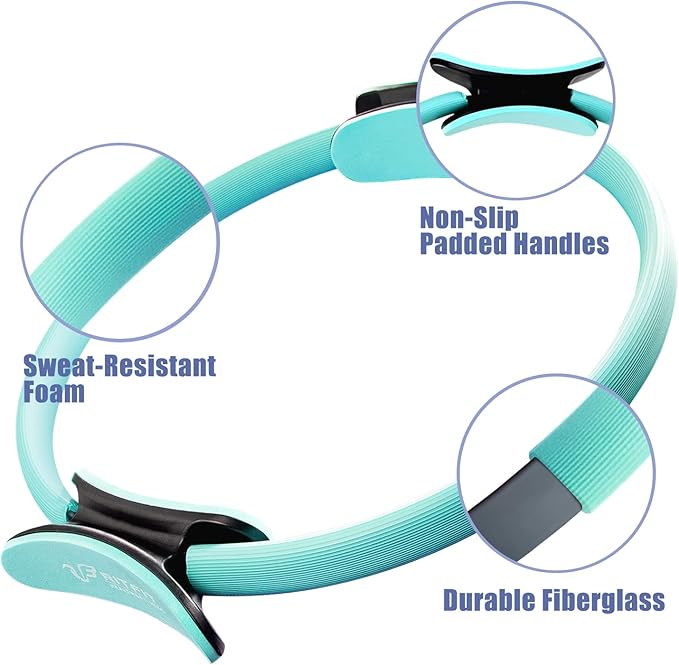 RitFit Pilates Ring Circle - 14 Inch Magic Fitness Circle for Toning Inner & Outer Thighs, Bonus Workout Guide Included