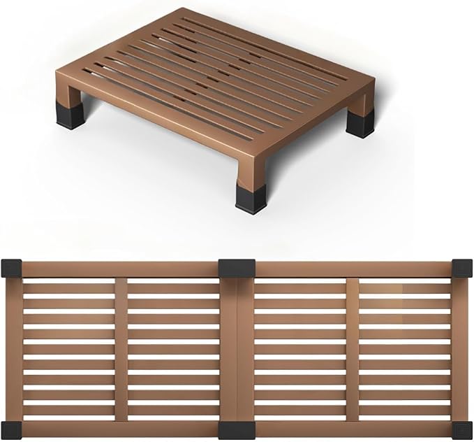 One Step Stool Platform 3.8" Height for Adults, Kids. Heavy Duty/Portable/Nonslip/Durable Construction Safe Step Stool for Bedroom/Kitchen Bed, Bathroom,Kitchen，Garden