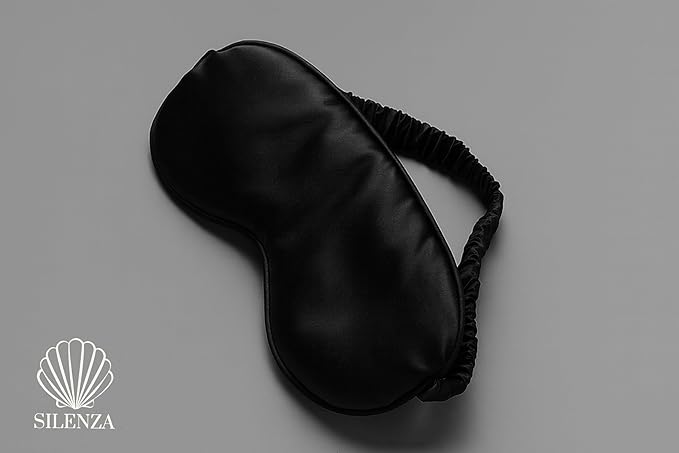 Luxury Bamboo Sleep Mask – Ultra-Soft Cooling Eye Mask for 100% Light Blocking, Adjustable Comfort Strap, Perfect for Travel & Better Sleep (Onyx)