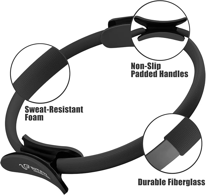 RitFit Pilates Ring Circle - 14 Inch Magic Fitness Circle for Toning Inner & Outer Thighs, Bonus Workout Guide Included