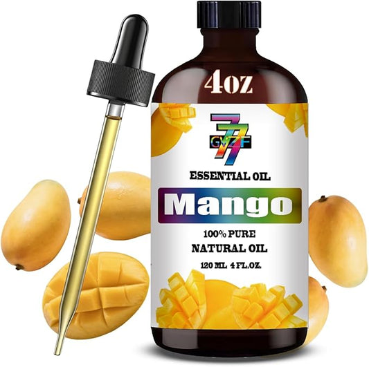 Mango Essential Oil (4 oz/120 ml) — Mango Oils for Aromatherapy, diffusers, humidifiers, Home fragrances, DIY Skincare, soap Making, DIY Candle, Relaxation, Yoga, and Meditation