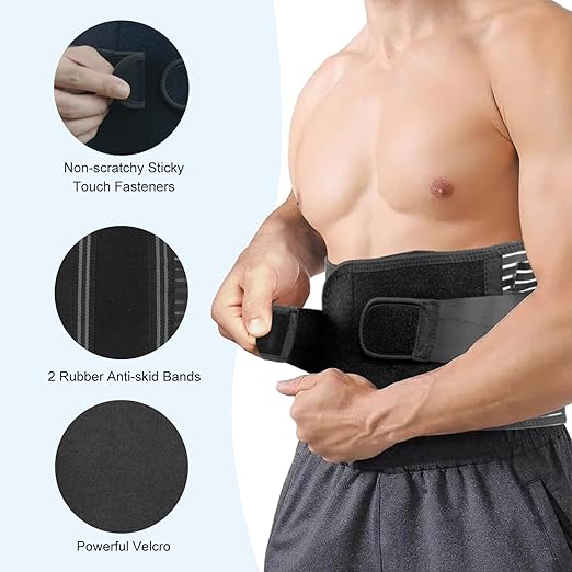 Lumbar Back Brace for Lower Back Pain Men and Women, Adjustable Backbrace with Lumbar Support Brace Pad, Breathable Design Belt Relief From Sciatica, Herniated Disc, Scoliosis, Size L