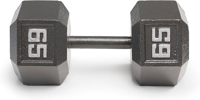 Marcy Cast Iron Hex Dumbbells Collection - Available size from 3-lb to 100-lb, SOLD INDIVIDUALLY