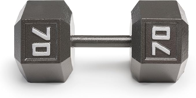 Marcy Cast Iron Hex Dumbbells Collection - Available size from 3-lb to 100-lb, SOLD INDIVIDUALLY
