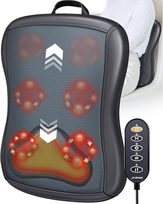 Shiatsu Back Massager with Heat : Up and Down Rolling Massage - Electric Back Massager for Pain Relief Deep Tissue - Heated Lower Back Massager for Office, Homer Use