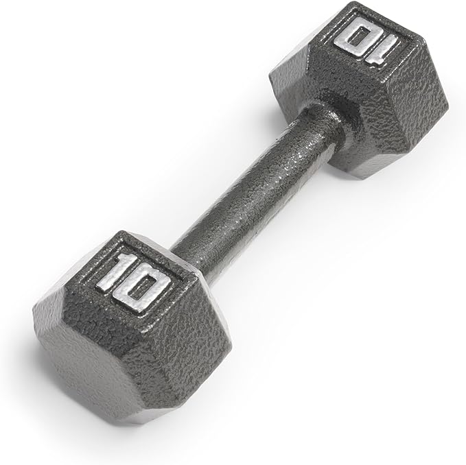 Marcy Cast Iron Hex Dumbbells Collection - Available size from 3-lb to 100-lb, SOLD INDIVIDUALLY