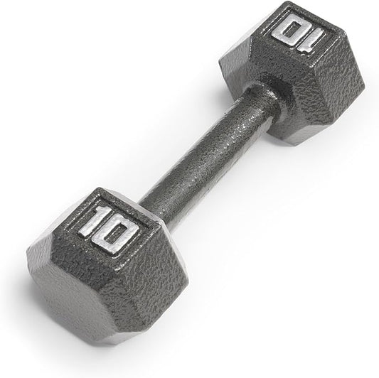 Marcy Cast Iron Hex Dumbbells Collection - Available size from 3-lb to 100-lb, SOLD INDIVIDUALLY