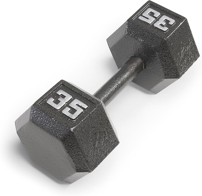 Marcy Cast Iron Hex Dumbbells Collection - Available size from 3-lb to 100-lb, SOLD INDIVIDUALLY