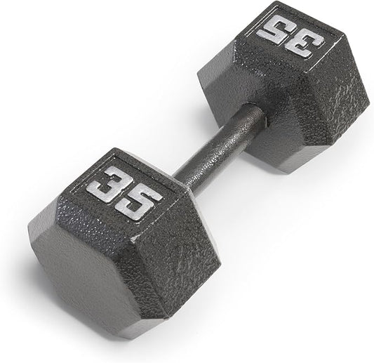 Marcy Cast Iron Hex Dumbbells Collection - Available size from 3-lb to 100-lb, SOLD INDIVIDUALLY