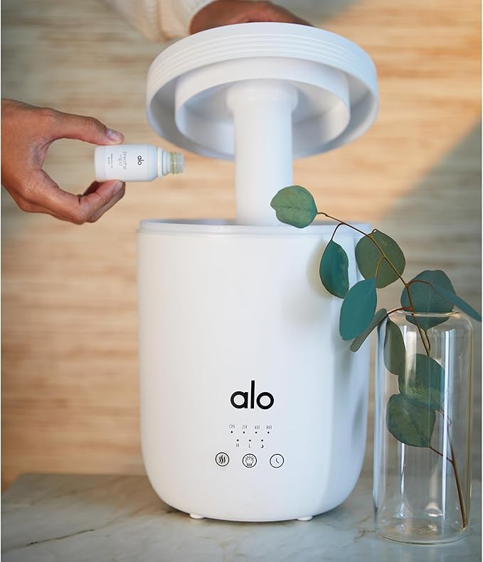 Alo Aura Diffuser | Essential Oil Diffuser & Cool Mist Humidifier | Quiet Operation | Covers 700 Sq. Ft | Up to 22 Hrs Runtime | for Home, Workout Studios, Classrooms |