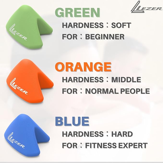 LEZER, Trigger Massage Point, Manual Massage Ball, Muscle Knots Relief Tool, Myofascial Release, Physical Therapy, Plantar Fasciitis, Set of 2 (Orange Trigger and Black Ball)