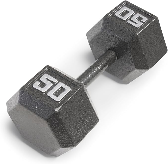 Marcy Cast Iron Hex Dumbbells Collection - Available size from 3-lb to 100-lb, SOLD INDIVIDUALLY