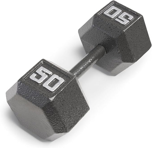 Marcy Cast Iron Hex Dumbbells Collection - Available size from 3-lb to 100-lb, SOLD INDIVIDUALLY