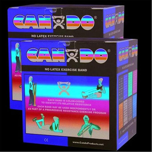 CanDo Twin-Pak Latex-Free Exercise Band, Yellow, 100 Yard