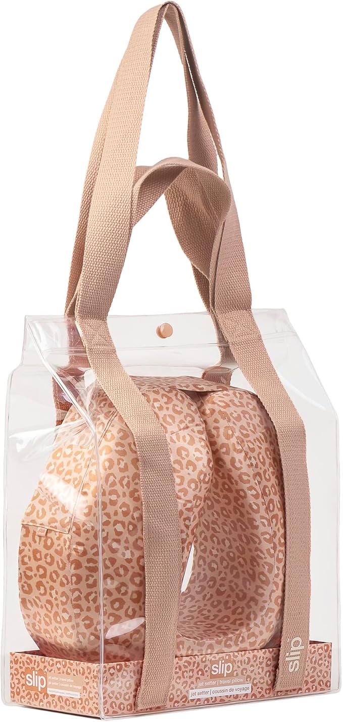 SLIP Silk Jet Setter Travel Pillow - Safari - The Slipsilk Difference Highest Grade Pure 22 Momme Mulberry Silk Pillowcase - Anti-Aging, Anti-Sleep Crease, Anti-BedHead