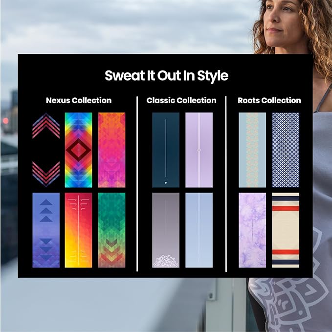 Yoga Grip Yoga Towel - Non Slip Hot Yoga Mat Towel With Corner Pockets, No-Skid Grip, and Built-in Alignment Lines | Soft, Moisture Wicking, and Sweat Absorbent | No Bunching, Stays in Place 72" x 25"