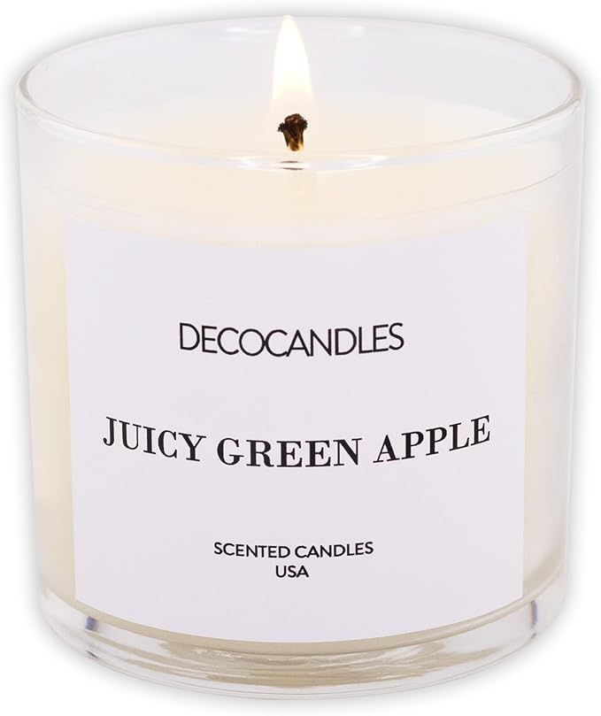 Urban Concepts by DECOCANDLES - Juicy Green Apple - Highly Scented Soy Candle - Long Lasting - Hand Poured in USA (6 Oz.)