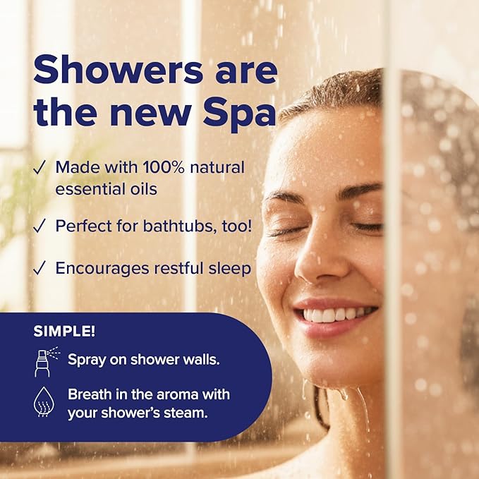 MOXE Aromatherapy Shower Mist Variety Pack, Eucalyptus, Lavender, Breathe and Dream, Spa Steam Spray, Natural 100% Essential Oils, Made in USA, Aromatherapy, Sinus Congestion Relief, 4 Pack (8oz)