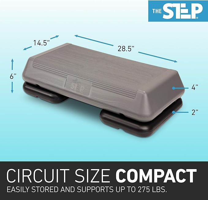 Freestyle STEP Exercise Step Platform, Circuit Size Stepper for Exercise at Home