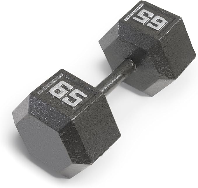 Marcy Cast Iron Hex Dumbbells Collection - Available size from 3-lb to 100-lb, SOLD INDIVIDUALLY