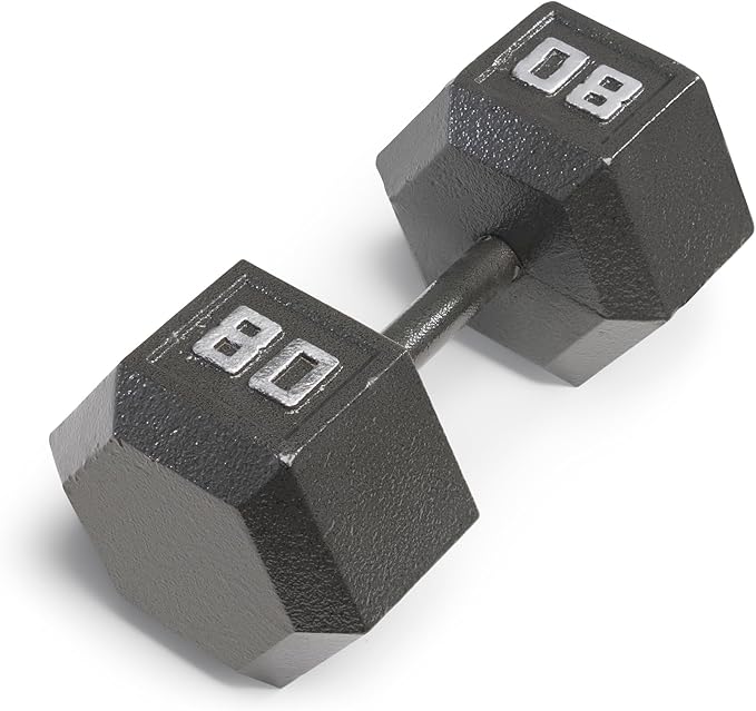 Marcy Cast Iron Hex Dumbbells Collection - Available size from 3-lb to 100-lb, SOLD INDIVIDUALLY