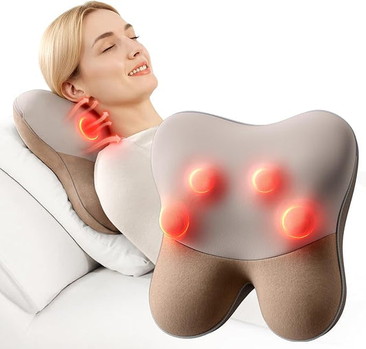 BOB AND BRAD Back Massager with Heat FSA Eligible, EZBack Corded Neck Massager for Pain Relief Deep Tissue, Shiatsu Back Shoulder and Neck Massage Pillow, Full Body Use, Ideal Gifts for Women Men