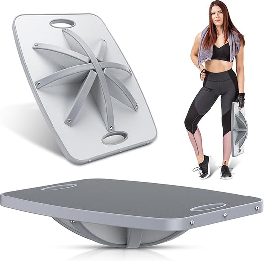 Advanced Wood Balance Board, 360 Degree Rotation and Tilt - Non-Slip 500 lbs Wobble Board for Standing Desk, Physical Therapy and Yoga Practice, Core