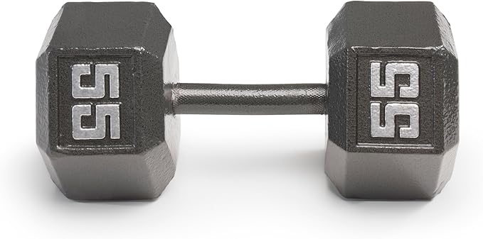 Marcy Cast Iron Hex Dumbbells Collection - Available size from 3-lb to 100-lb, SOLD INDIVIDUALLY