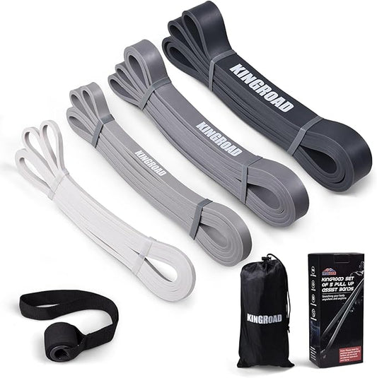 Resistance Band Pull Up Assistance Bands,Set of 5 Resistance Heavy Duty Exercise Stretch Fitness Bands for Stretching Power Lifting Workout Training with Instruction Guide