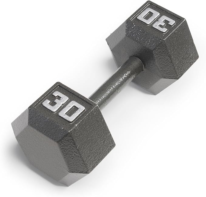 Marcy Cast Iron Hex Dumbbells Collection - Available size from 3-lb to 100-lb, SOLD INDIVIDUALLY