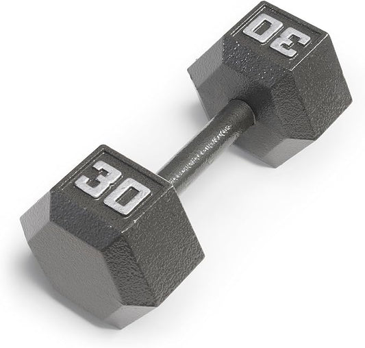 Marcy Cast Iron Hex Dumbbells Collection - Available size from 3-lb to 100-lb, SOLD INDIVIDUALLY