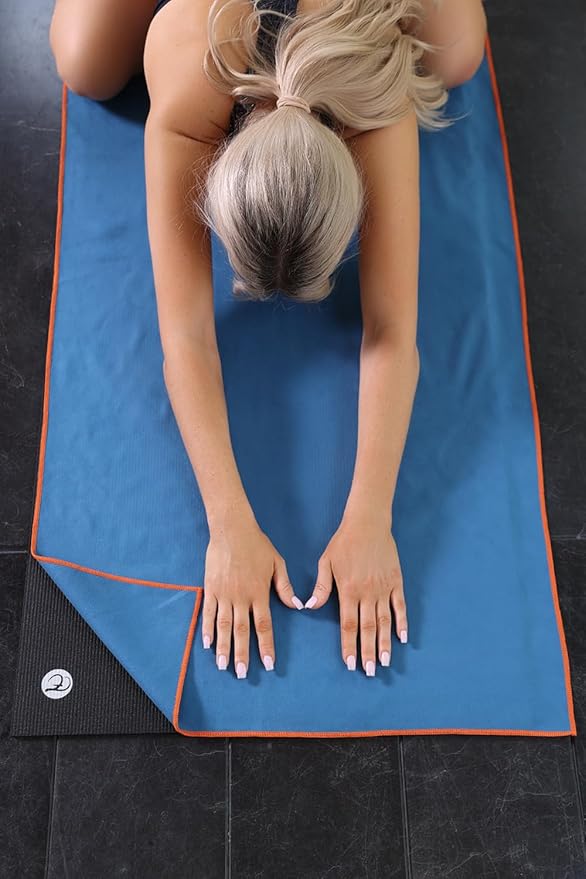 Eunzel Hot Yoga Towel Non-Slip Yoga Mat Towel Ultra-Absorbent Microfiber Towel for Hot Yoga, Pilates，Bikram and Workout 26.5"x 72"