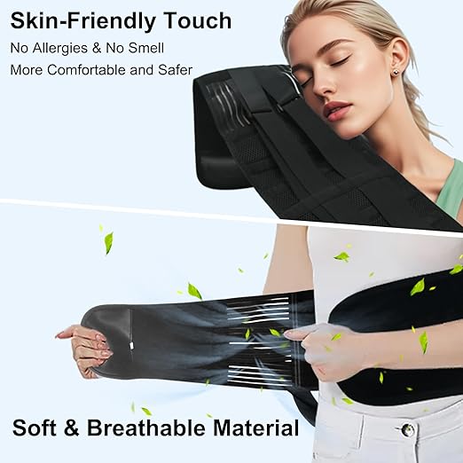 Lumbar Back Brace for Lower Back Pain Men and Women, Adjustable Backbrace with Lumbar Support Brace Pad, Breathable Design Belt Relief From Sciatica, Herniated Disc, Scoliosis, Size L