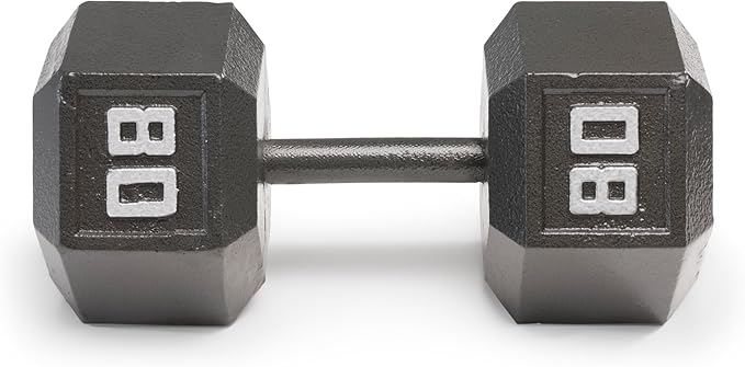 Marcy Cast Iron Hex Dumbbells Collection - Available size from 3-lb to 100-lb, SOLD INDIVIDUALLY
