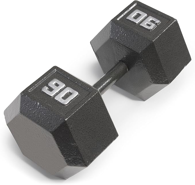 Marcy Cast Iron Hex Dumbbells Collection - Available size from 3-lb to 100-lb, SOLD INDIVIDUALLY