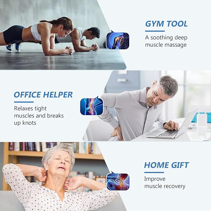 2-Pack Manual Massage Balls, Roller Back Massager Great for Relax, Deep Tissue Massage Tool to Relief Full Body, Sore Muscle, Neck, Shoulders, Feet, Joint Pain, Stiffness(Blue)