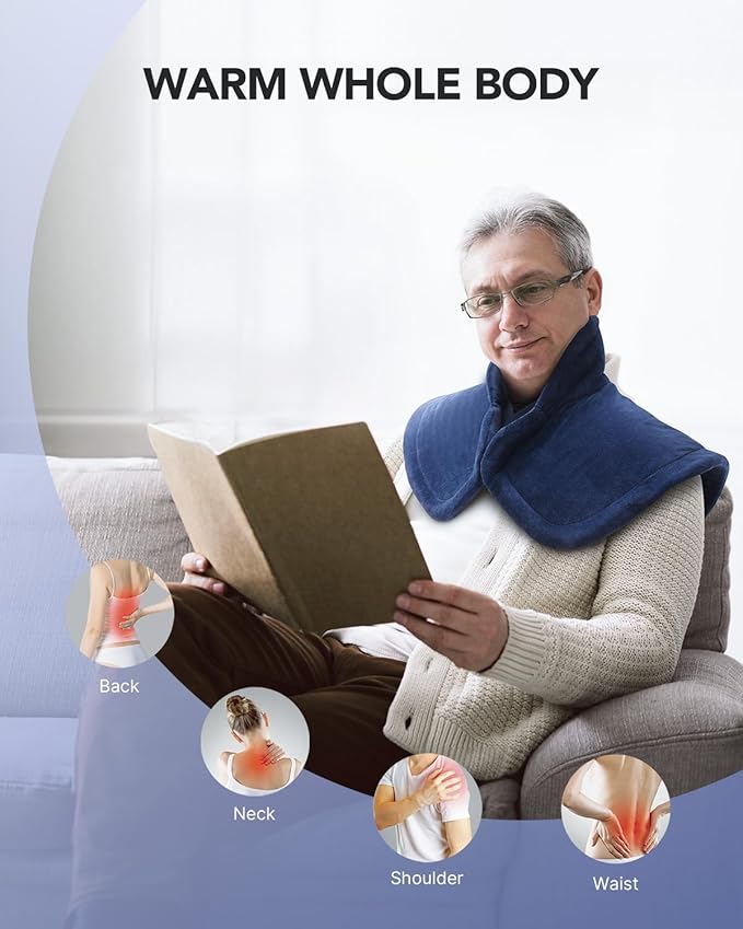 iDOO Heating Pad for Back Pain Relief, FSA Eligible Items Only List, Electric Heating Pad for Neck and Shoulders and Back, Back Heating Pads, ETL Certified, 24'' x 33''
