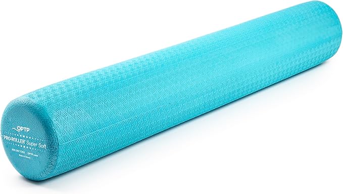 OPTP PRO-Roller Super Soft Density Foam Roller 36 in - Light Blue Low Density Foam Roller for Exercise, Gentle Massage, and Physical Therapy 36" x 6" Round