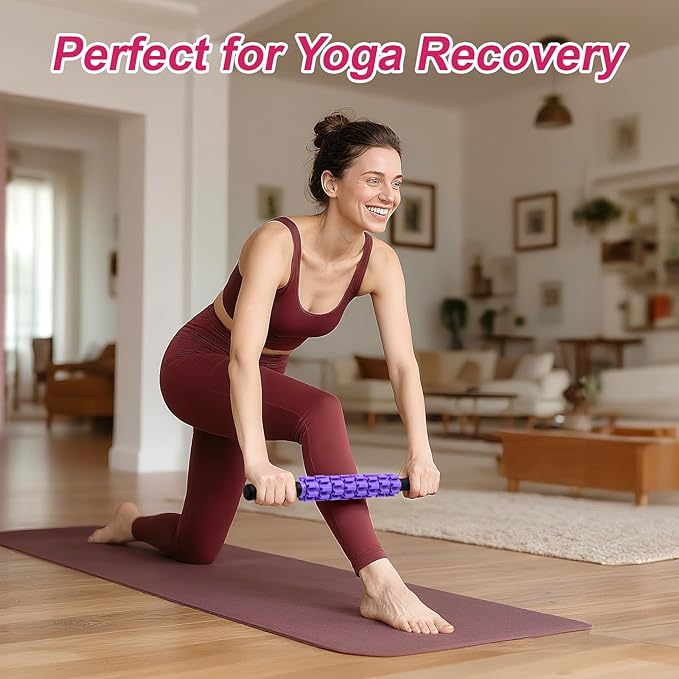 Muscle Roller Stick, Muscle Roller, Liposuction Massage Roller for Lymphatic Drainage, Massager Stick for Relief Muscle Soreness, Trigger Points, Help Exercise Runner Legs, Back Recovery