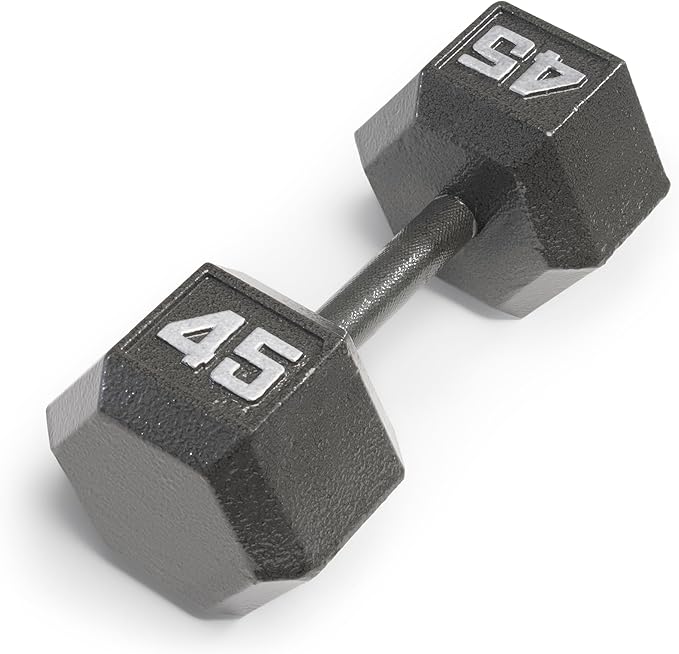 Marcy Cast Iron Hex Dumbbells Collection - Available size from 3-lb to 100-lb, SOLD INDIVIDUALLY