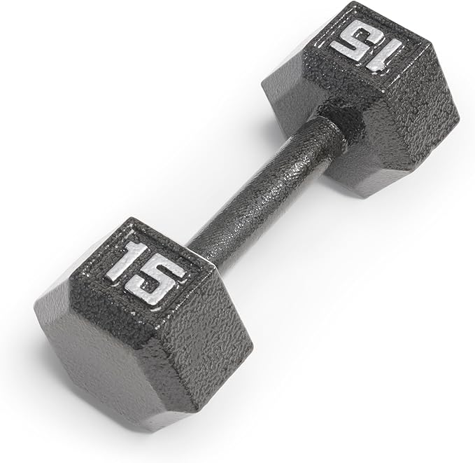 Marcy Cast Iron Hex Dumbbells Collection - Available size from 3-lb to 100-lb, SOLD INDIVIDUALLY