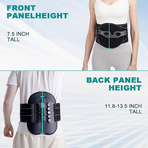 LSO Spine Decompression Support-Entire ARC Back Brace for Women & Men,3D PAD Plus Lumbosacral Corset Belt with Adjustable Pulley System Decompression Back Support for Sciatica,Herniated Discs