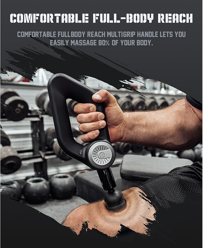 Shaw Strength S6 Pro Massage Gun Deep Tissue Percussion with 16mm Amplitude, Professional Muscle Massager Gun for Athletes Pain Relief, Handheld Massagers for Muscles, 7 Attachments
