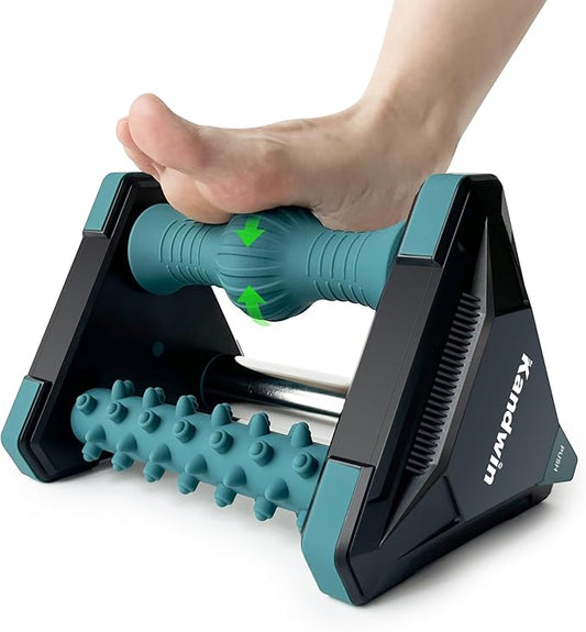 Icing Plantar Fasciitis Relief in Seconds, Foot Massager for Circulation and Pain Relief, Reflexology Massage Tools with Ice Pack, Foot Roller for Neuropathy Pain Relief, Foot Health, Green