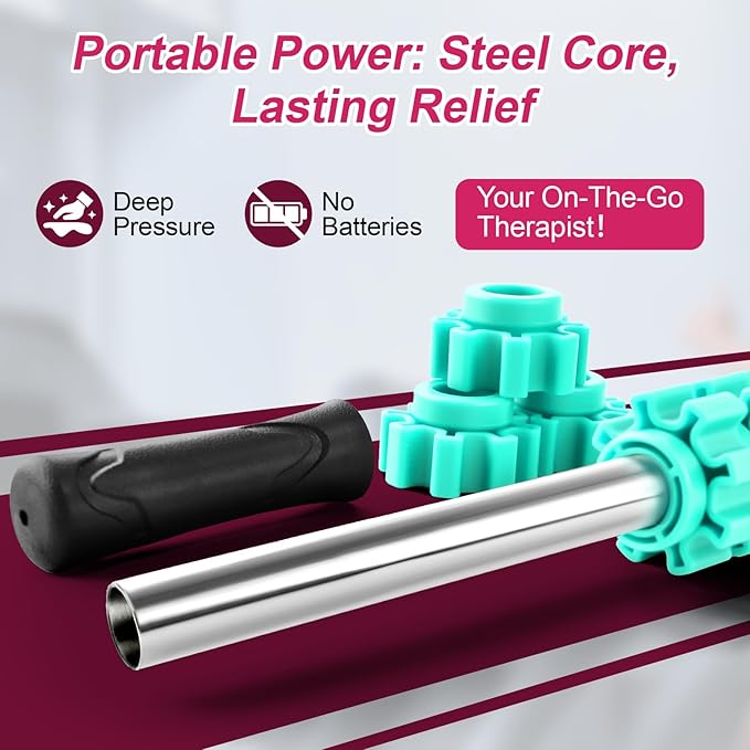 Muscle Roller Stick, Muscle Roller, Liposuction Massage Roller for Lymphatic Drainage, Massager Stick for Relief Muscle Soreness, Trigger Points, Help Exercise Runner Legs, Back Recovery