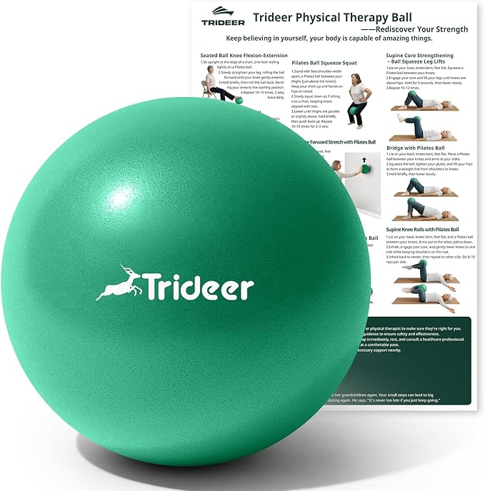 Trideer Exercise Balls Physical Therapy, 9 Inch Pilates Ball Between Knees for Physical Therapy, Mini Exercise Ball - Yoga Ball, Small Workout Balls for Core Strength and Back Support